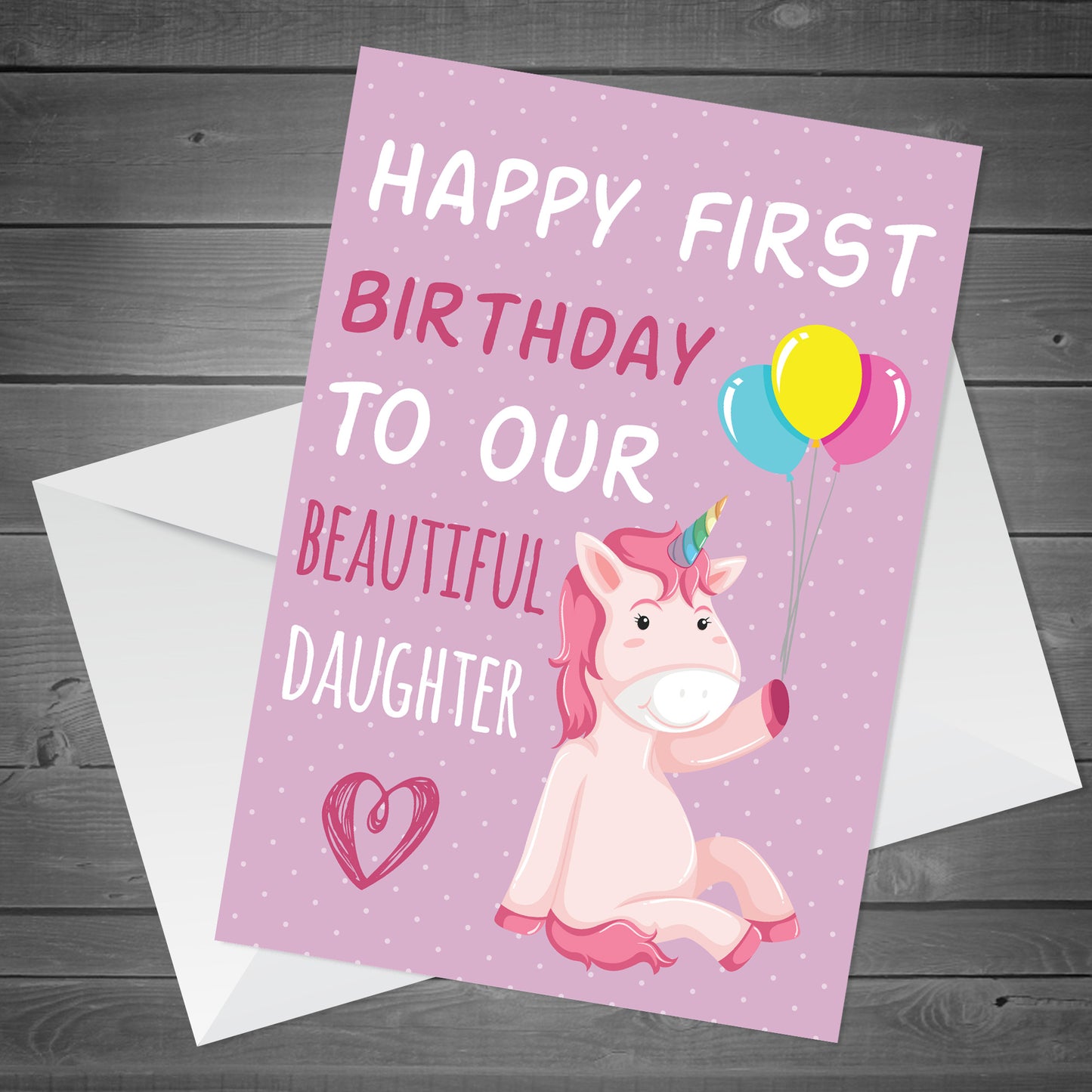 CUTE Birthday Card For Daughter Unicorn Design 1st 2nd 3rd 4th