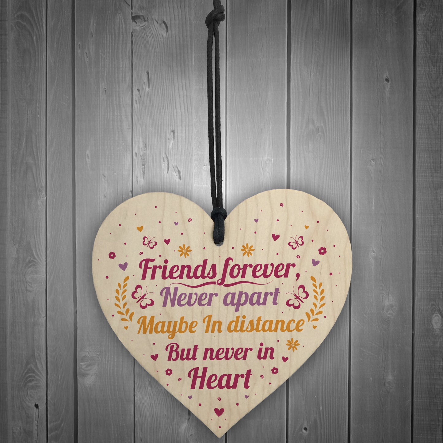 Friends Forever Handmade Wood Heart Sign Friendship Best Friend