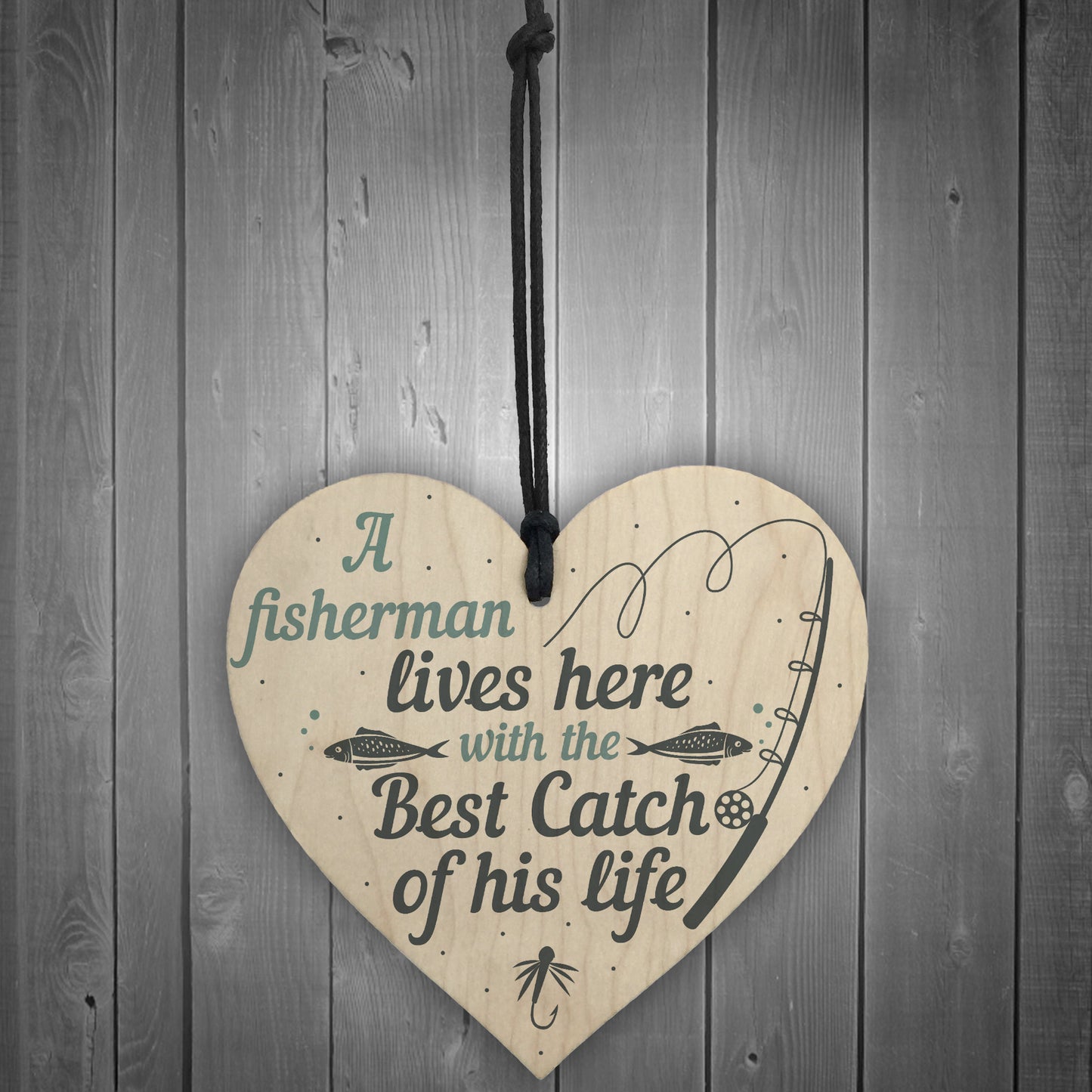 Grandad Lives Here CARP Fishing Wood Signs Fathers Day Plaques