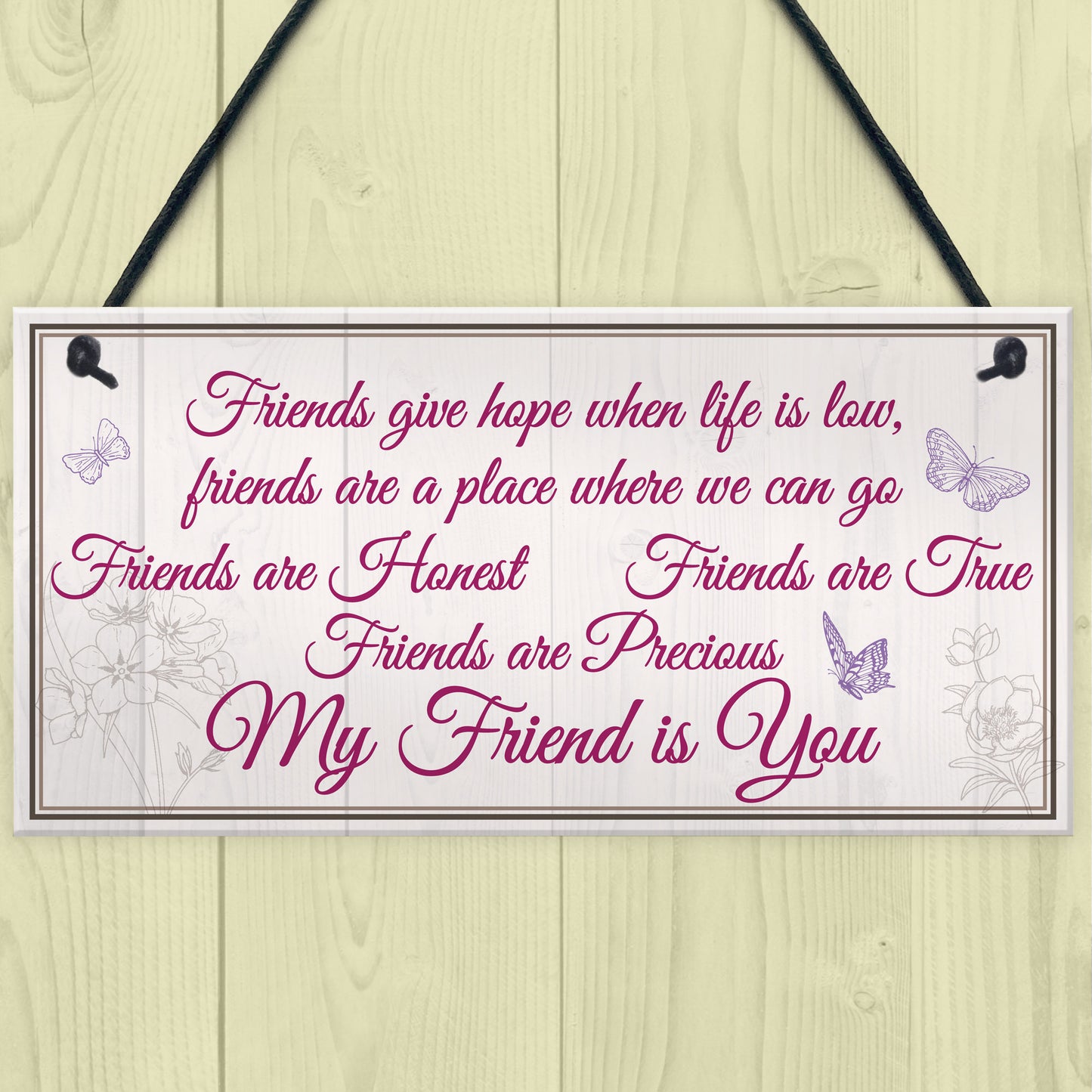 My Friend Is You Friendship Gift Best Friend Hanging Plaque