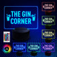Funny Home Bar Sign The Gin Corner Sign LED Plaque Alcohol Beer