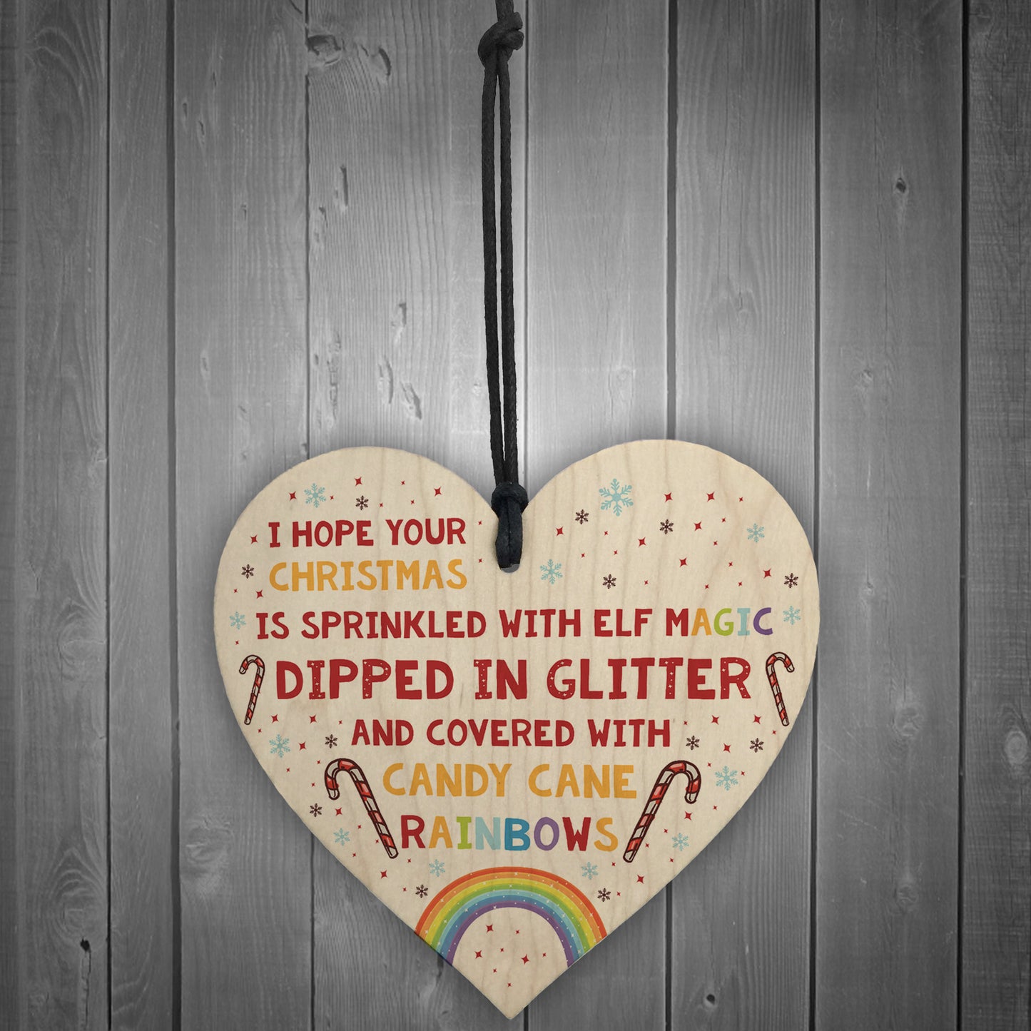 Auntie Mum Daughter Christmas Gift Wooden Heart Funny Xmas Gift