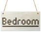 Bedroom Pixels Wooden Hanging Shabby Chic Door Sign Plaque