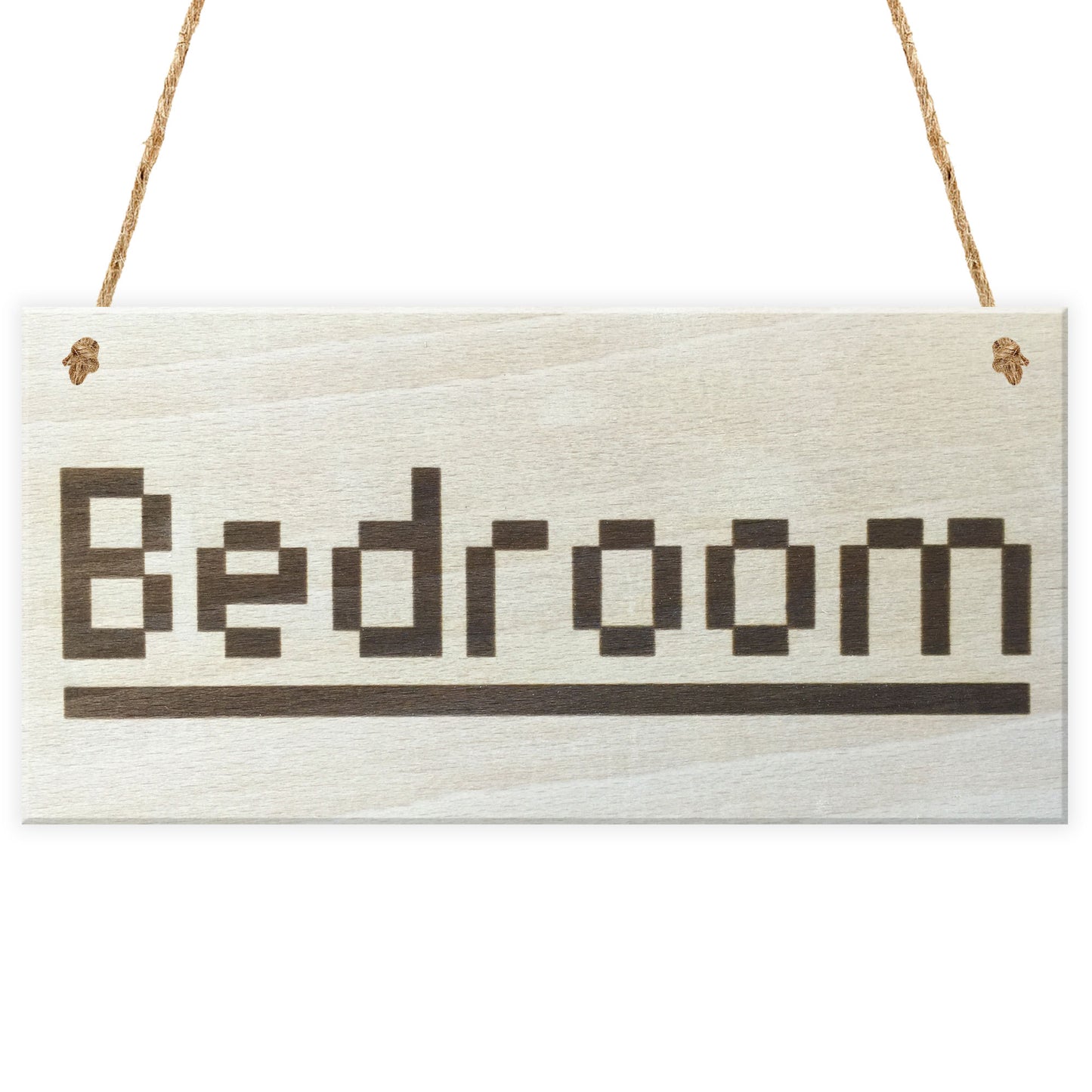 Bedroom Pixels Wooden Hanging Shabby Chic Door Sign Plaque
