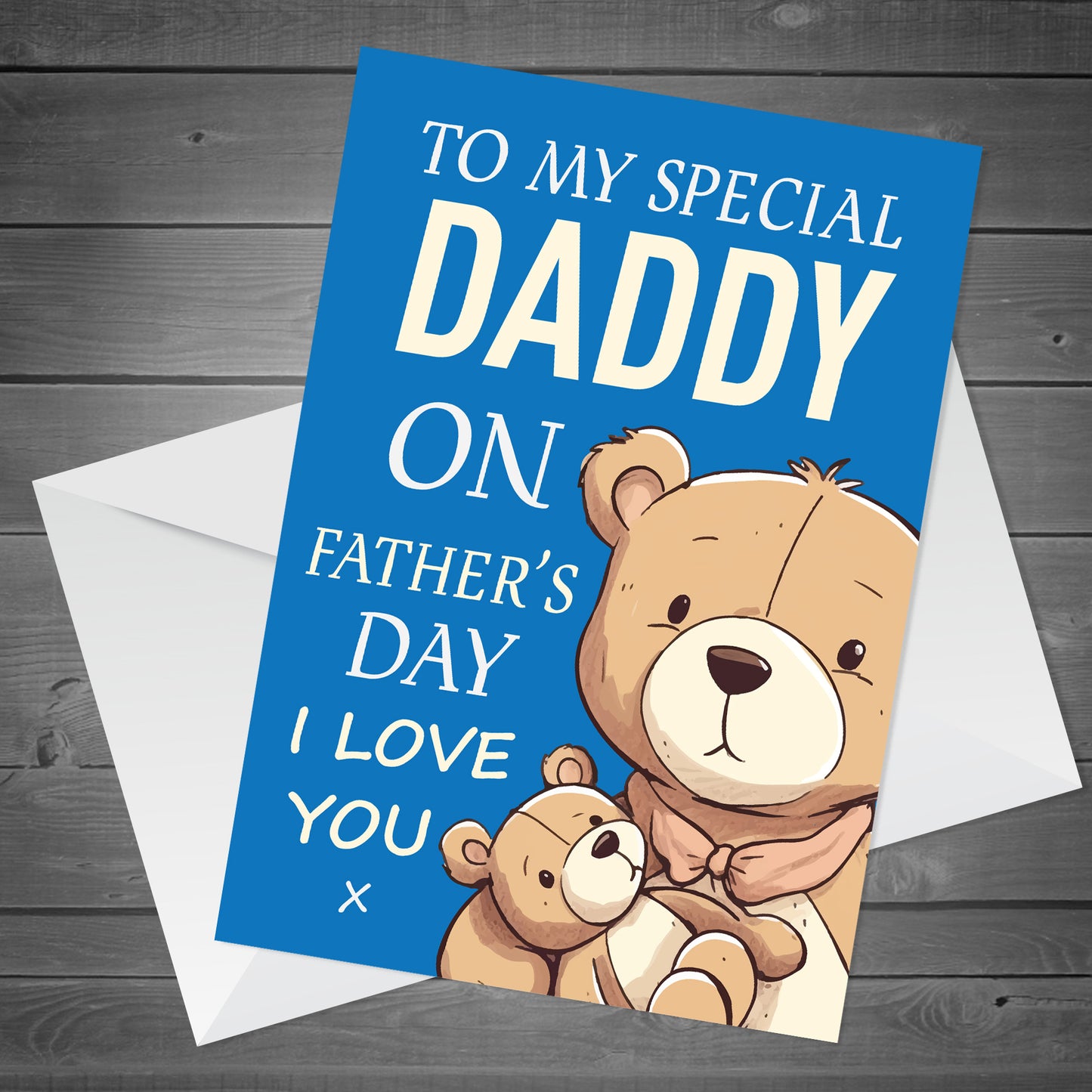 Fathers Day Card For Daddy From Daughter Son Bear Daddy Card