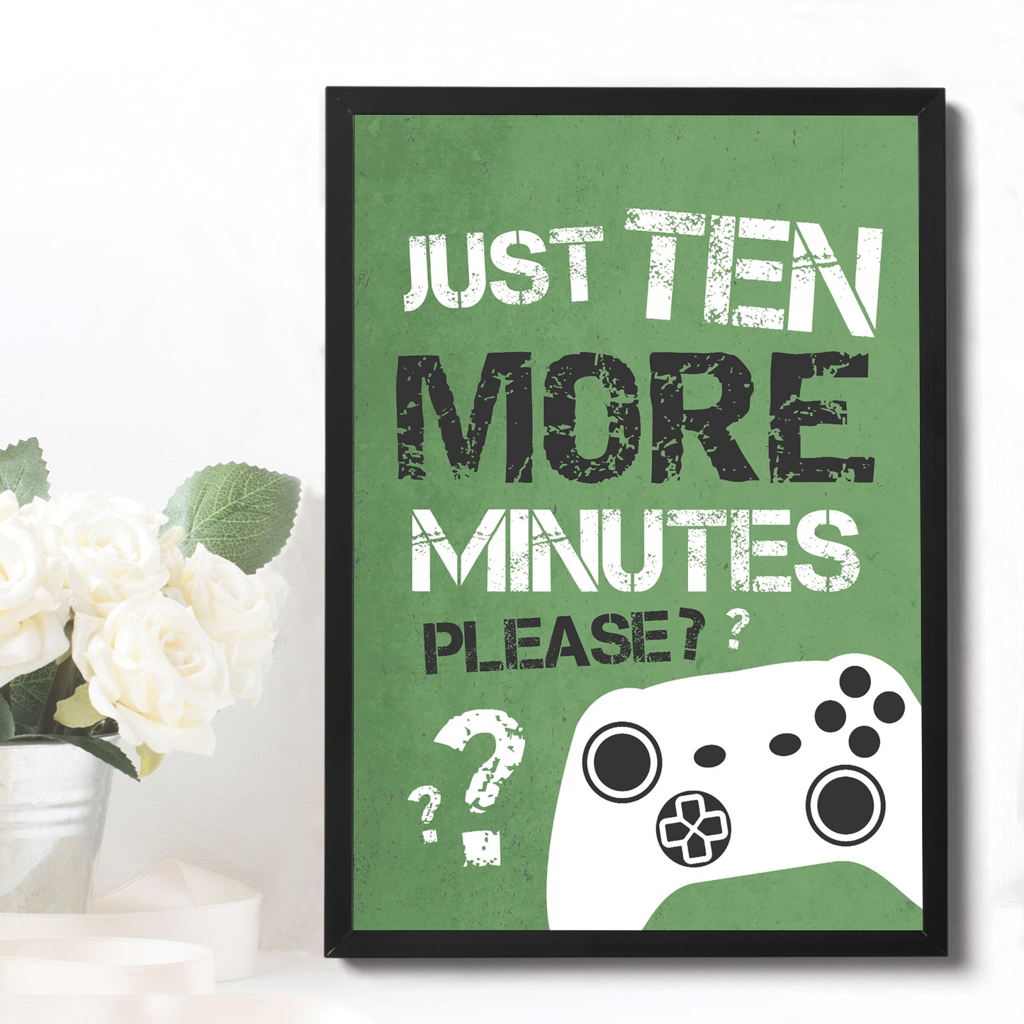 FRAMED Boys Bedroom Sign Gaming Sign Print For Wall Gamer Gift