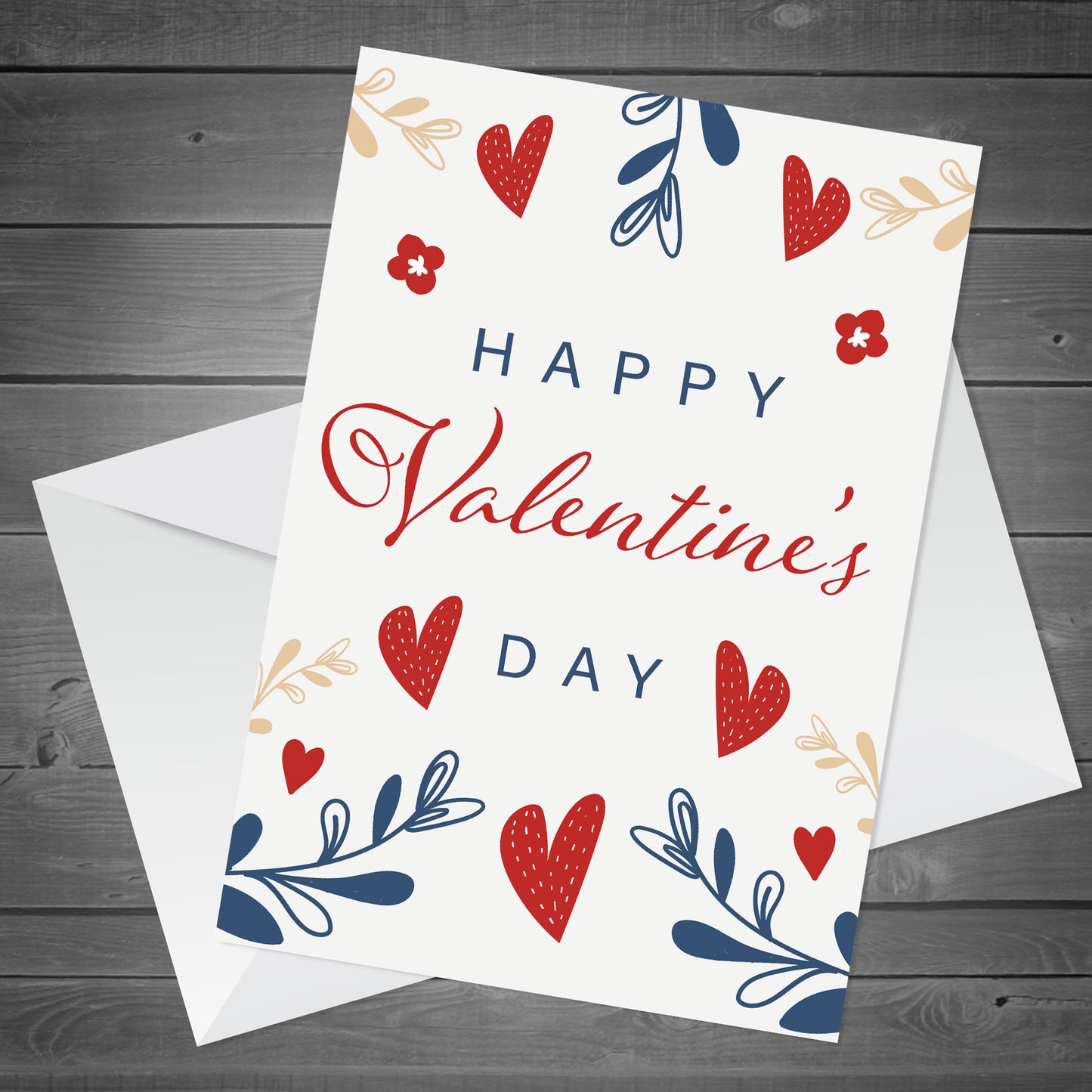Valentine's Day Card Floral Cute Valentine For Him Her