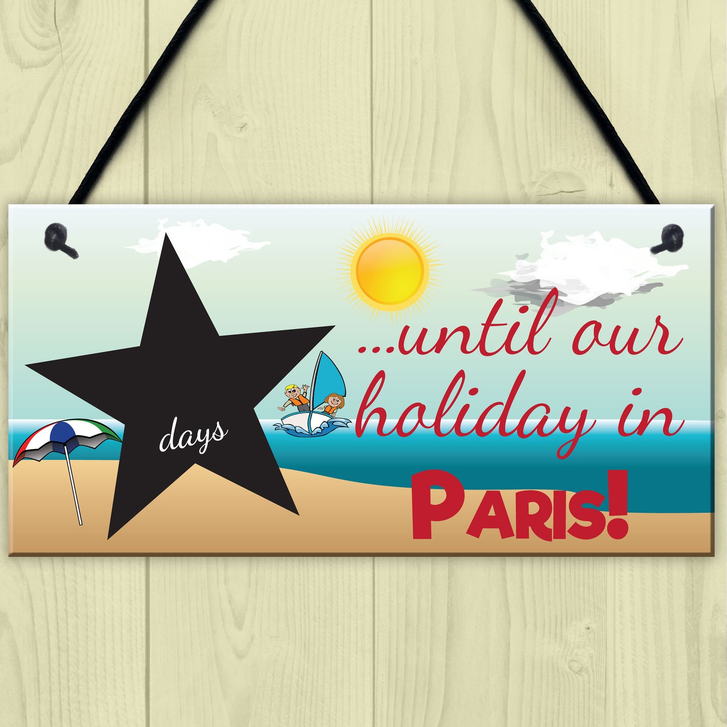 Counting Down The Days To The Holiday Hanging Plaque