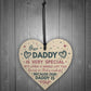 Daddy Gifts From Daughter Wooden Heart Fathers Day Gift From Son