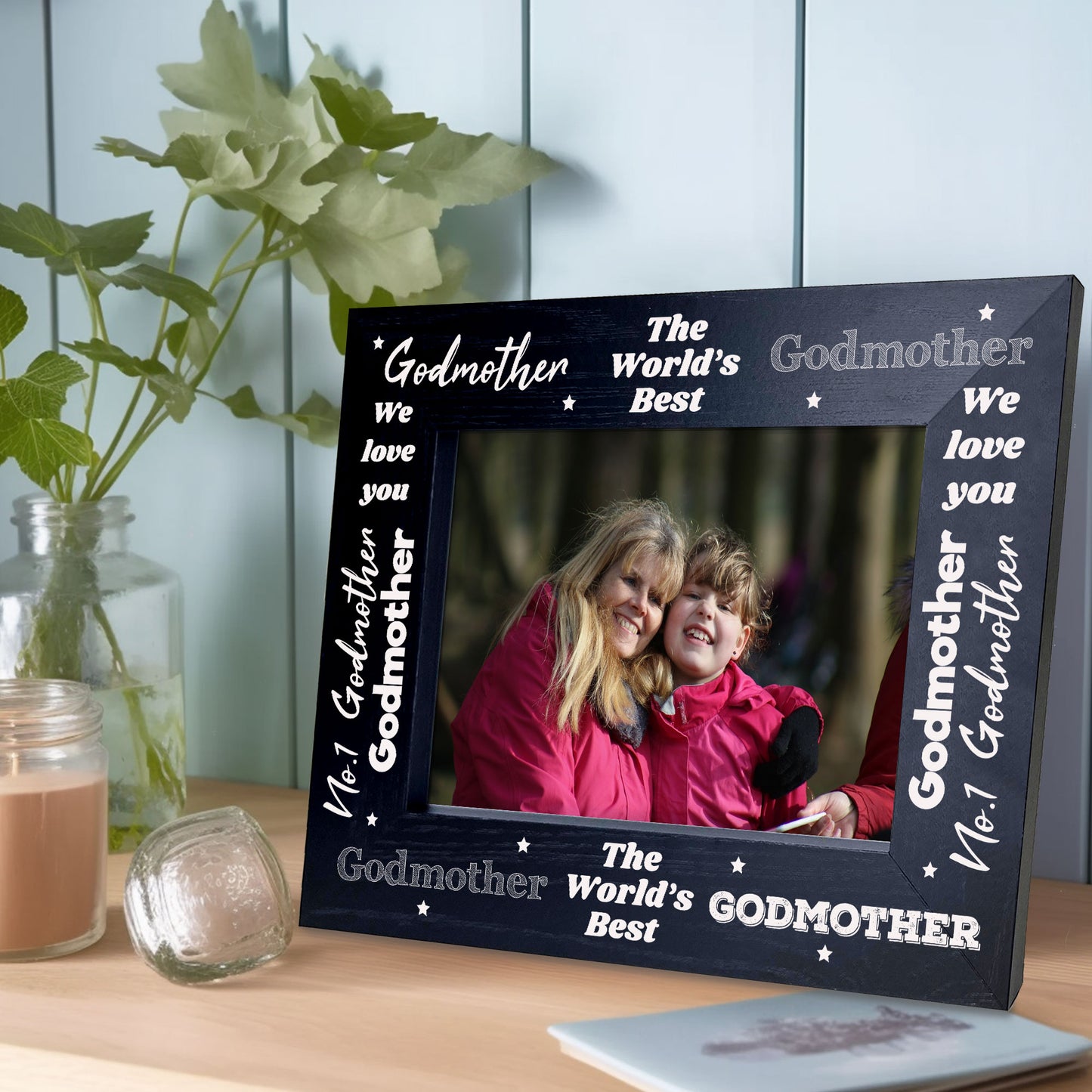 Godmother Photo Frame Birthday Christening Chistmas Gift Wood