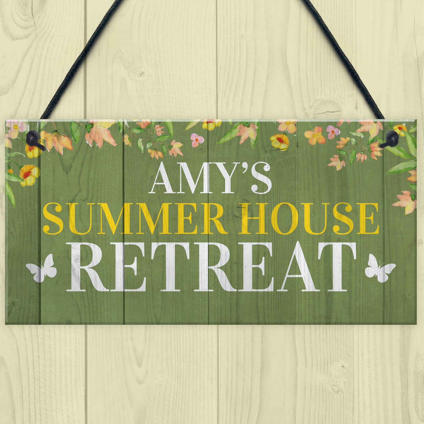 Summer House Personalised Home Sign Gifts Hanging Garden Sign