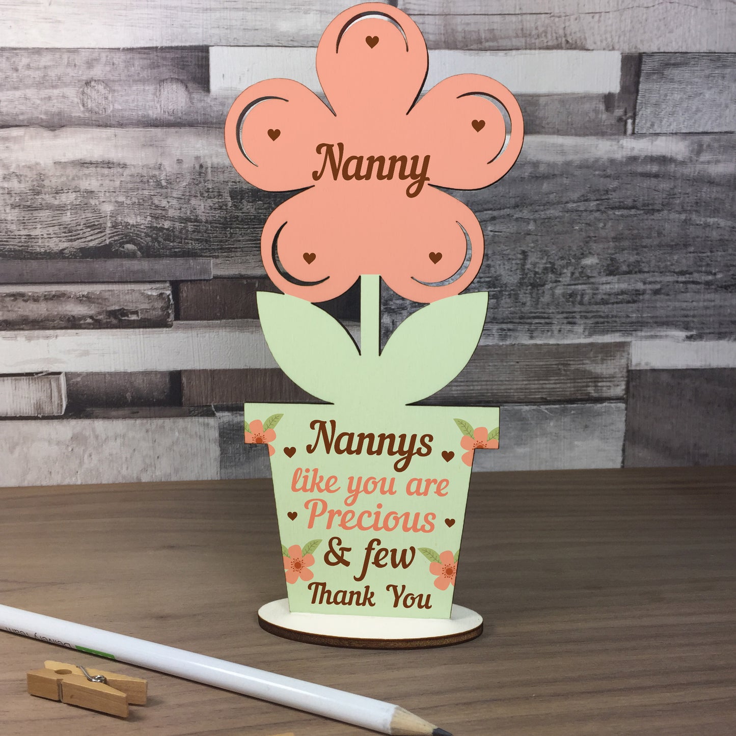 Nanny Gift Nanny Birthday Gift Wooden Flower Mothers Day Gifts
