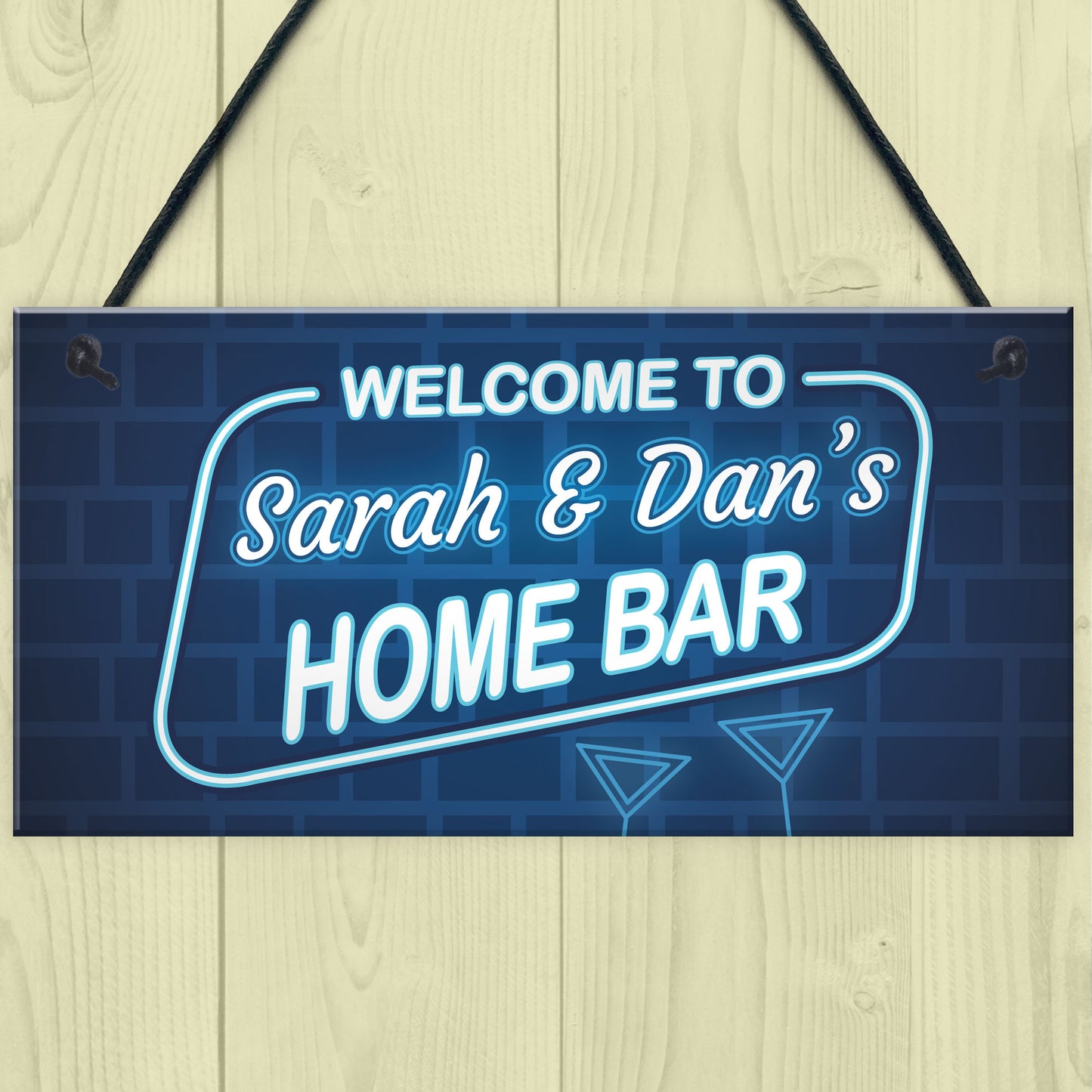 Home Bar Personalised Hanging Sign For Man Cave Home Bar