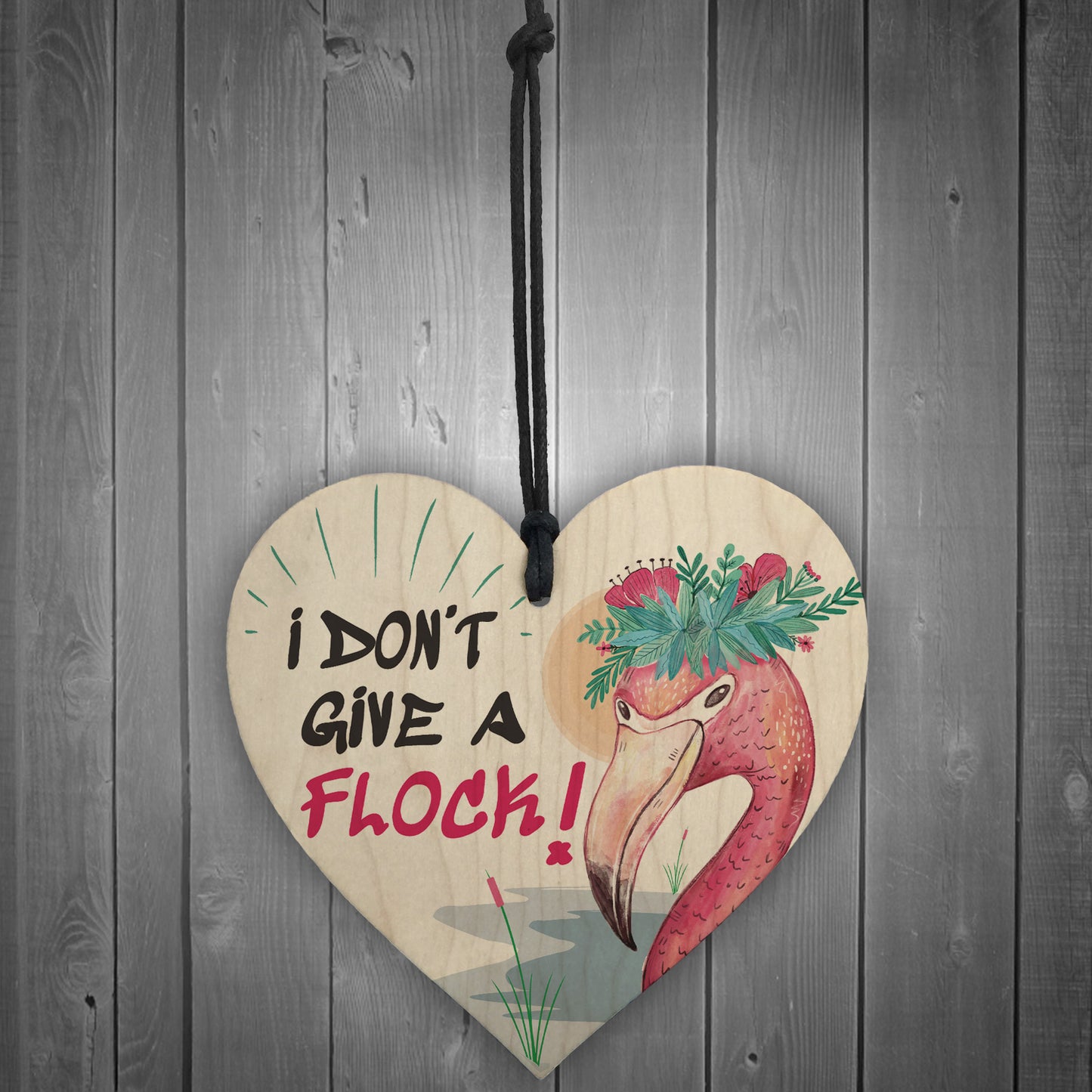 I Don't Give A Flock Flamingo Art Party Accesory Decoration