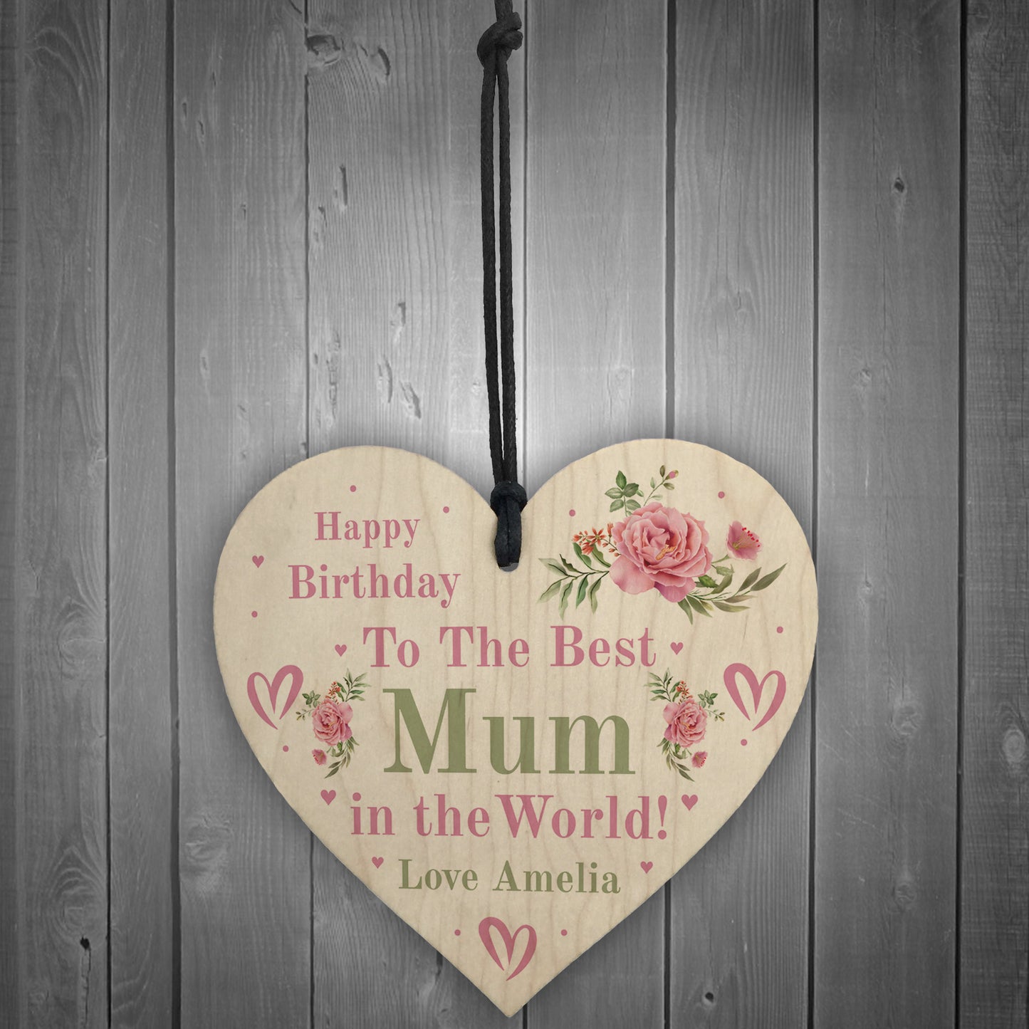 Happy Birthday Mum Gifts Hanging Sign For Birthday Personalised