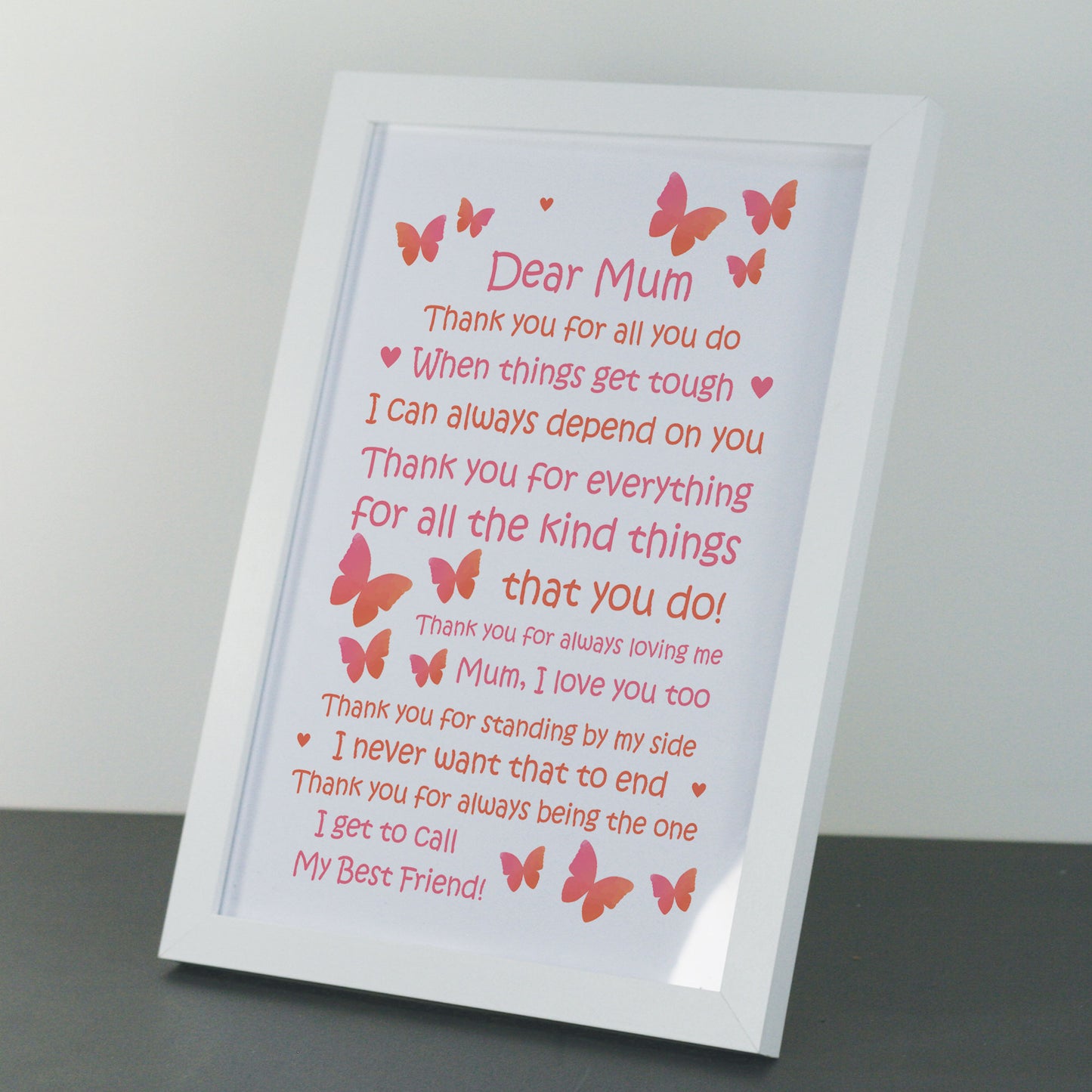 Christmas Birthday Gifts For Mum From Daughter Son Framed Print