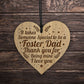 Foster Dad Gifts For Him Wooden Engraved Heart Birthday Gifts