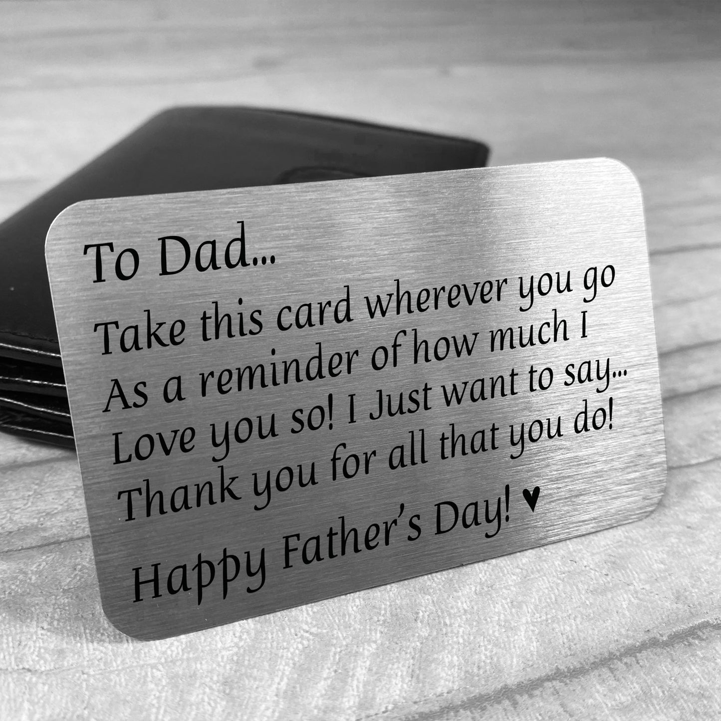 Fathers Day Poem Gift Metal Wallet Card Gift For Dad