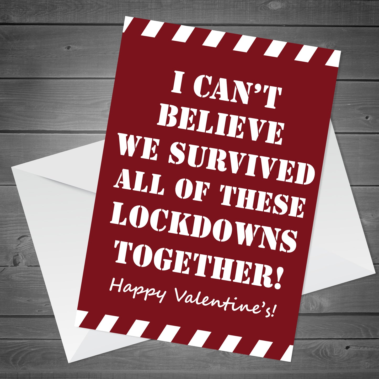 Funny Hilarious Valentines Day Card For Him Her Lockdown Design