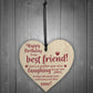 Happy Birthday Best Friend Wooden Friendship Sign Thank You