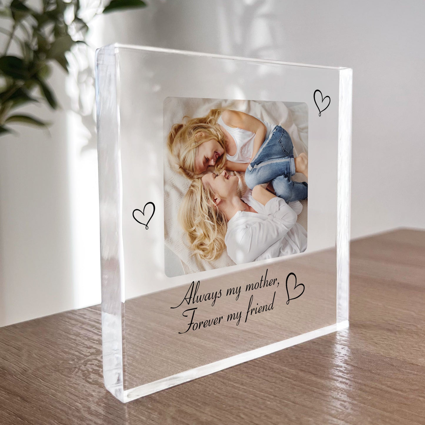 Gift For Mum Birthday Christmas Personalised Photo Block Gifts