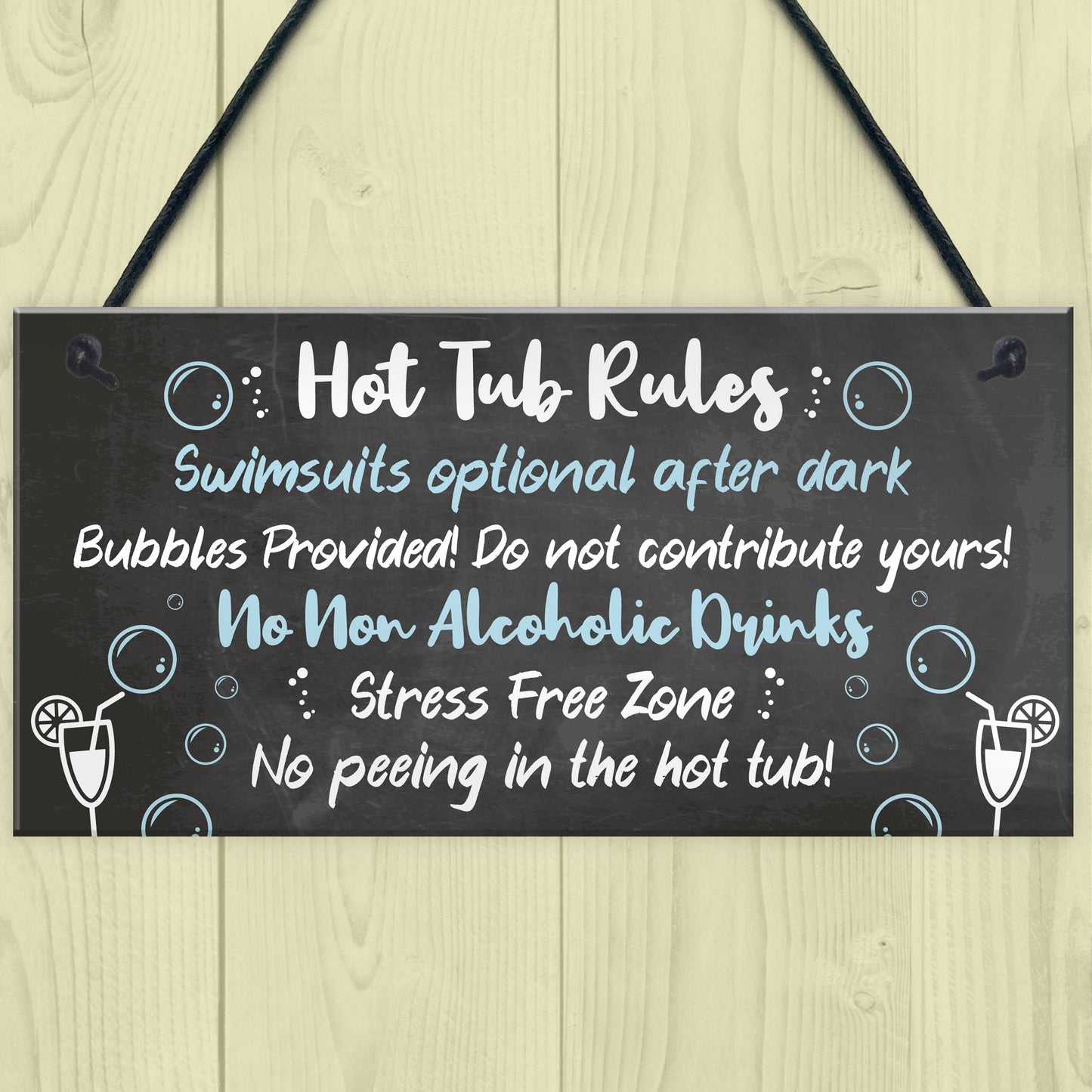 HOT TUB RULES Sign Hot Tub Signs And Plaques Shed Sign Decor