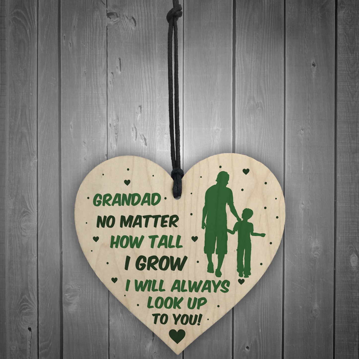 Novelty Gift For Grandad Birthday Christmas Heart Thank You Gift