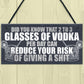 Funny Alcohol Gift Home Bar Sign Vodka Garden Pub Shed Plaque