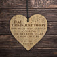 FUNNY Gift For Dad Birthday Christmas Engraved Heart Dad Gift
