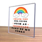 Teacher Gifts Thank You End Of School Nursery Clear Acrylic Sign