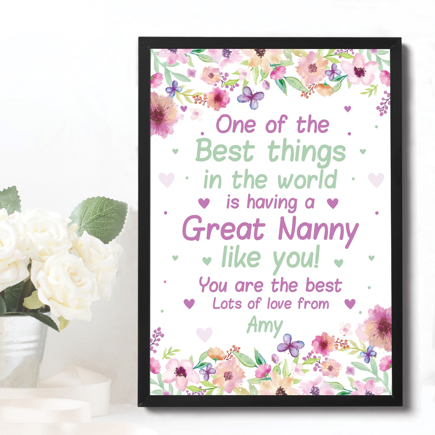 Personalised Nanny Grandma Nanny Birthday Christmas Gift Print