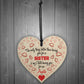 Better Than Sister My Child's Auntie Wooden Hanging Heart