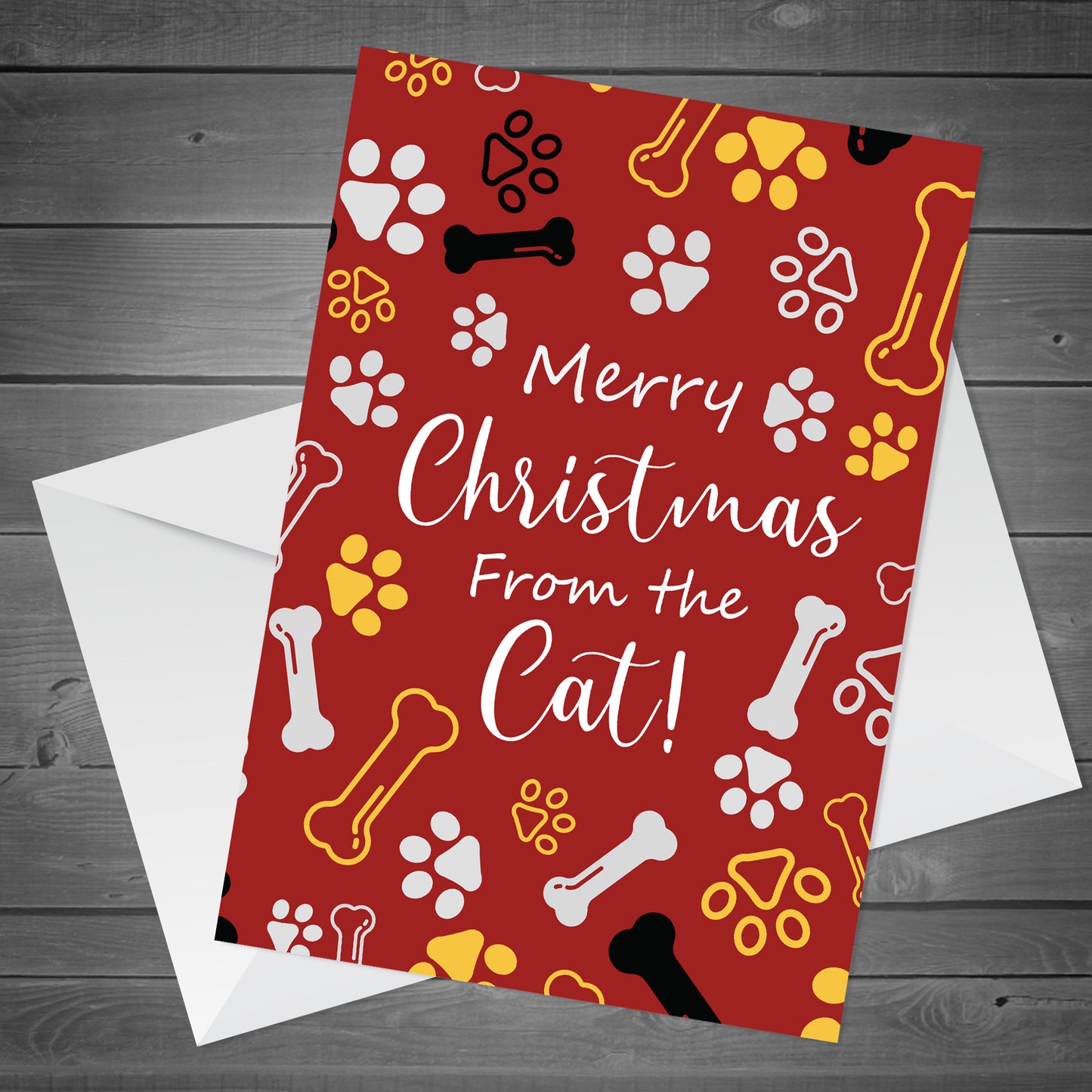 Merry Christmas Card From The Cat Funny Christmas Card For Mum