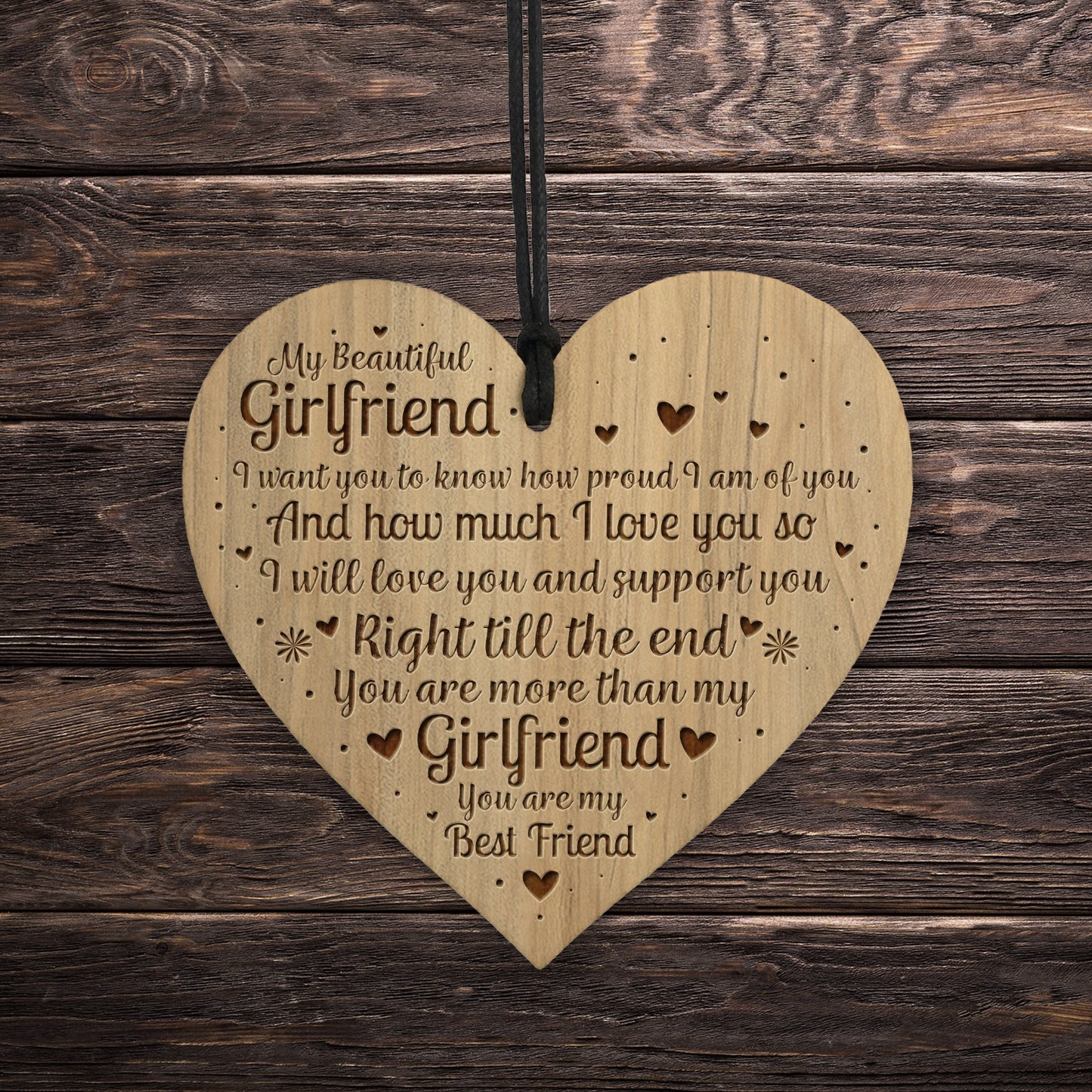 Beautiful Girlfriend Gift Engraved Girlfriend Birthday Christmas
