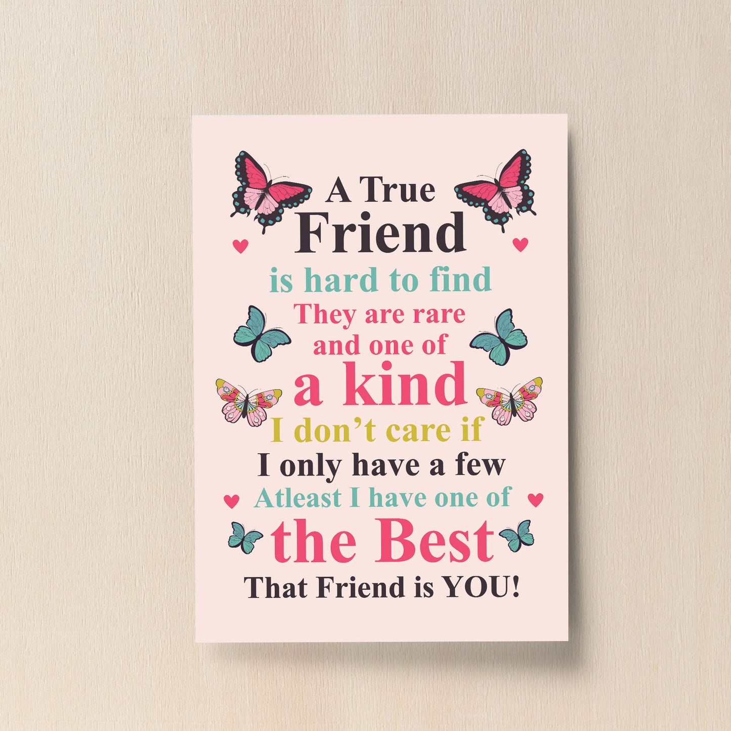True Friend Friendship Print Best Friend Gift For Birthday Xmas
