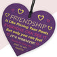 Best Friend Plaque Friendship Gifts For Her Wooden Heart