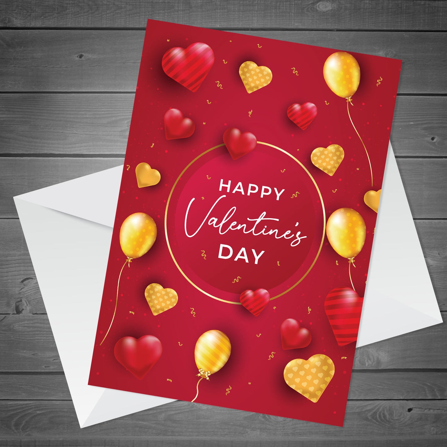Valentine's Day Card For Husband Wife Cute Balloons Gift Card
