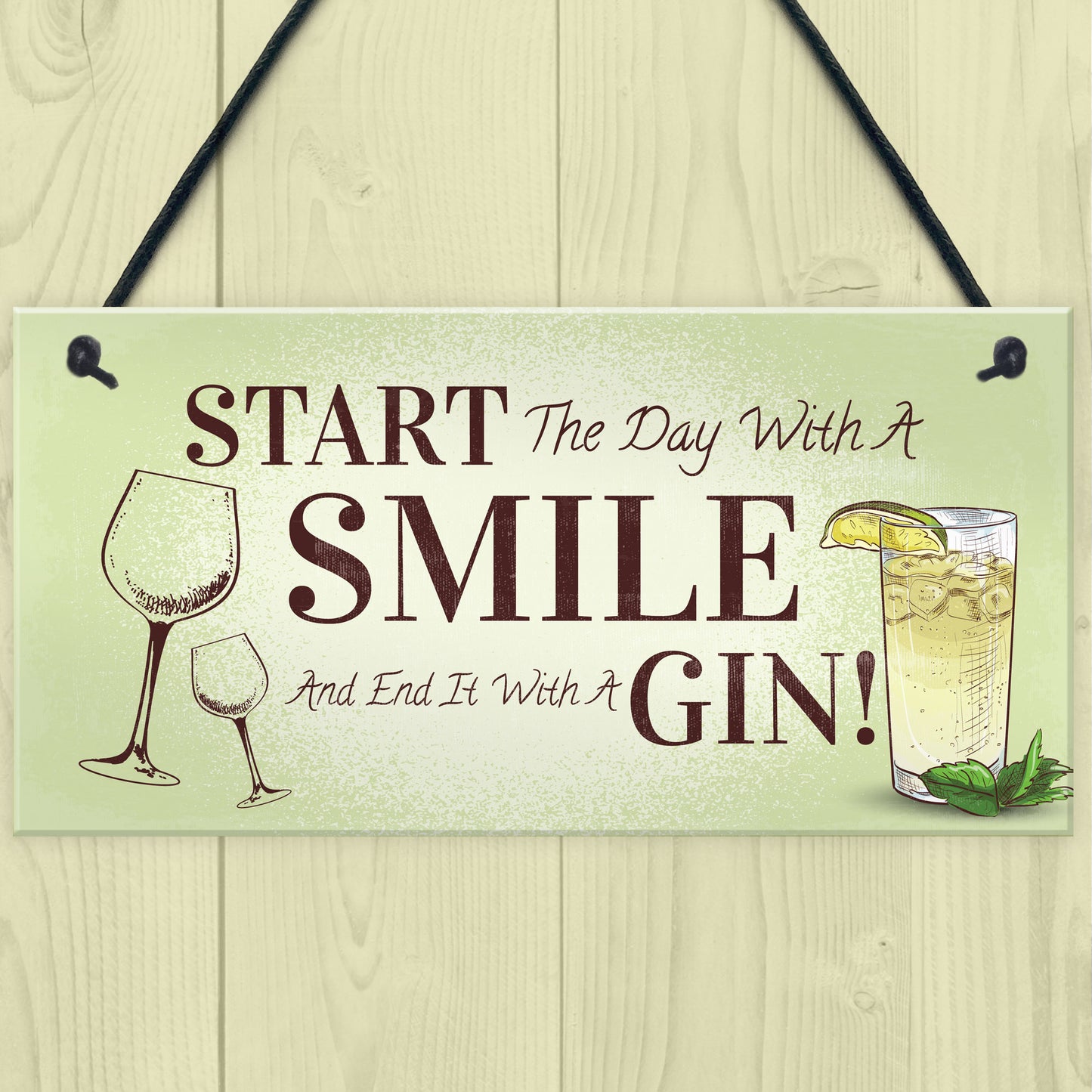 Funny Gin Gift Hanging Kitchen Bar Plaque Gin Lover Gift