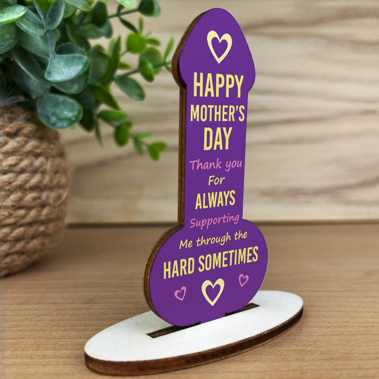 Thank You Gift For Mum On Mothers Day Wood Plaque Funny