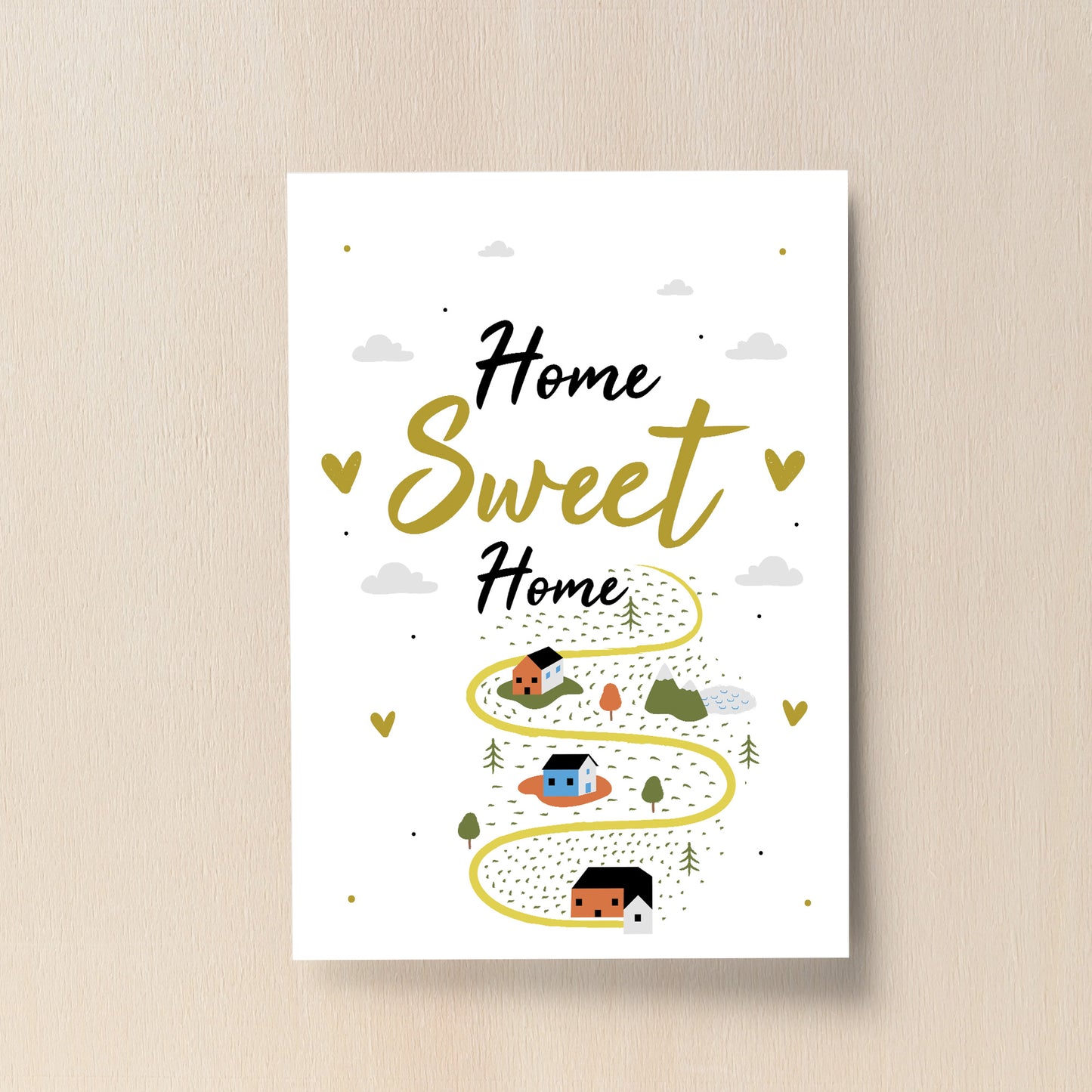 Home Sweet Home Print House Warming Gift Moving House New Home
