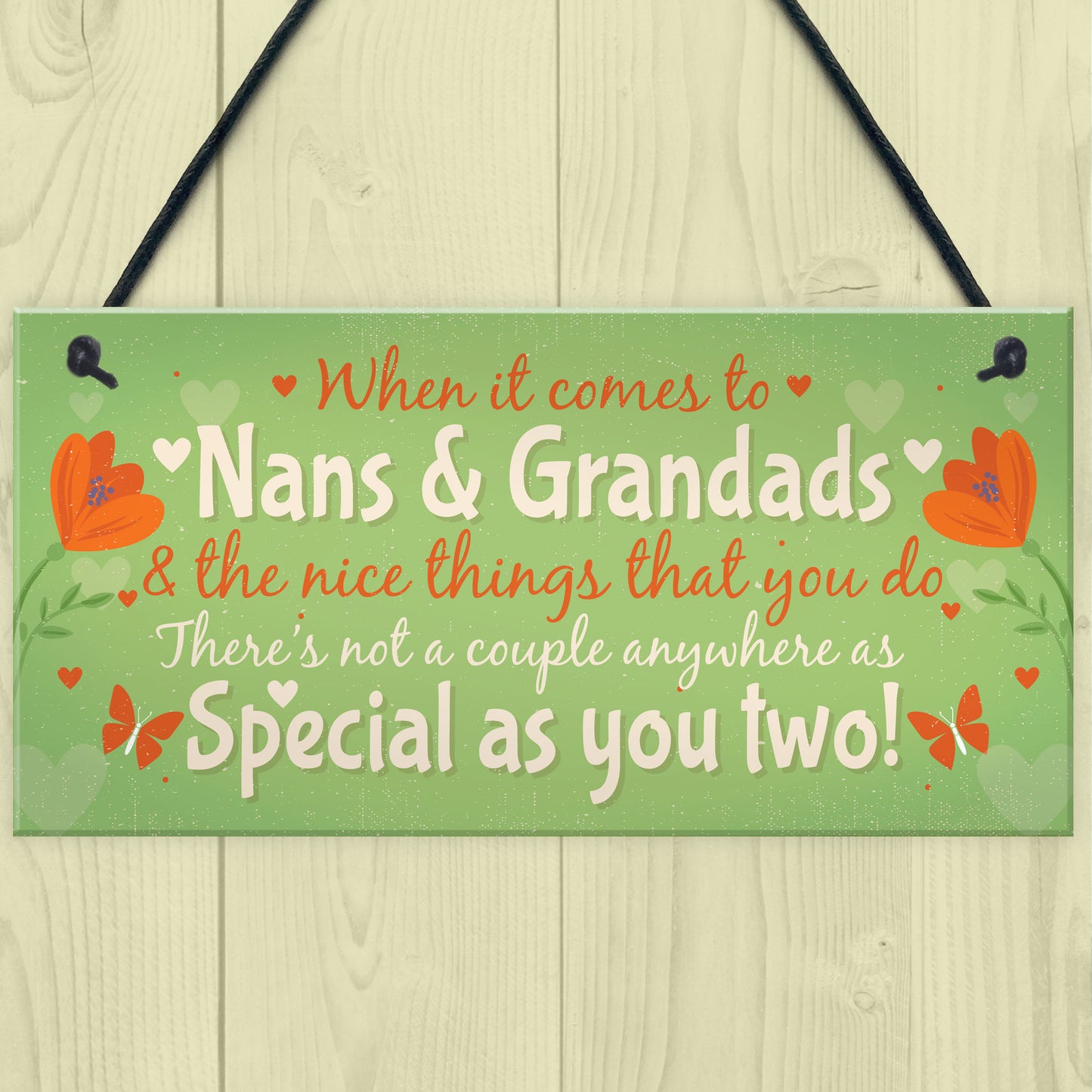 Gifts For NAN And GRANDAD Hanging Plaque Thank You Gift Keespake