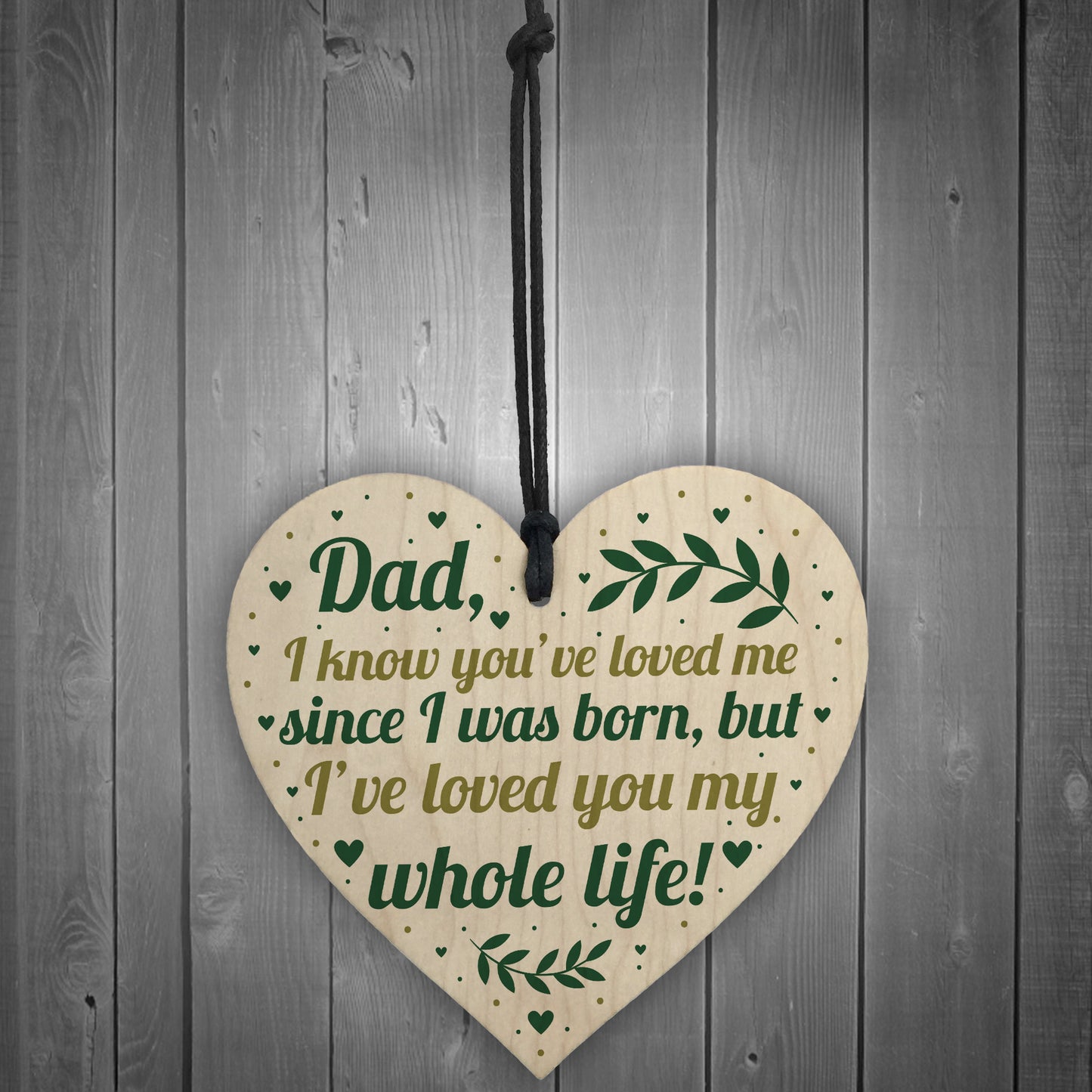 Gifts For Dad From Son Daughter Wooden Heart Birthday Christmas