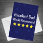 Funny Dad Card For Fathers Day Birthday Would Recommend Card
