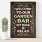 GARDEN BAR Sign For Outdoor Hanging Wall Decor Bar Signs