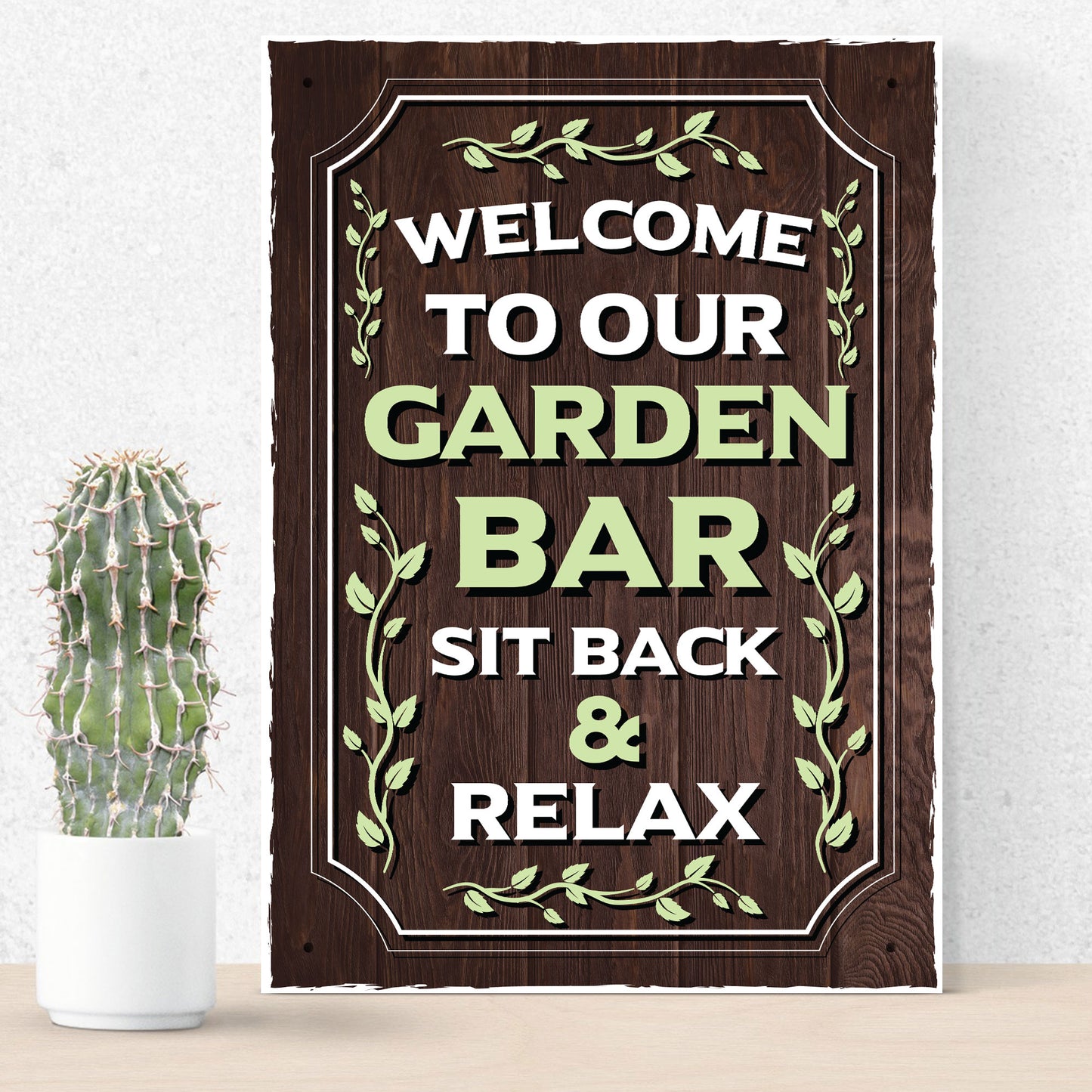 GARDEN BAR Sign For Outdoor Hanging Wall Decor Bar Signs