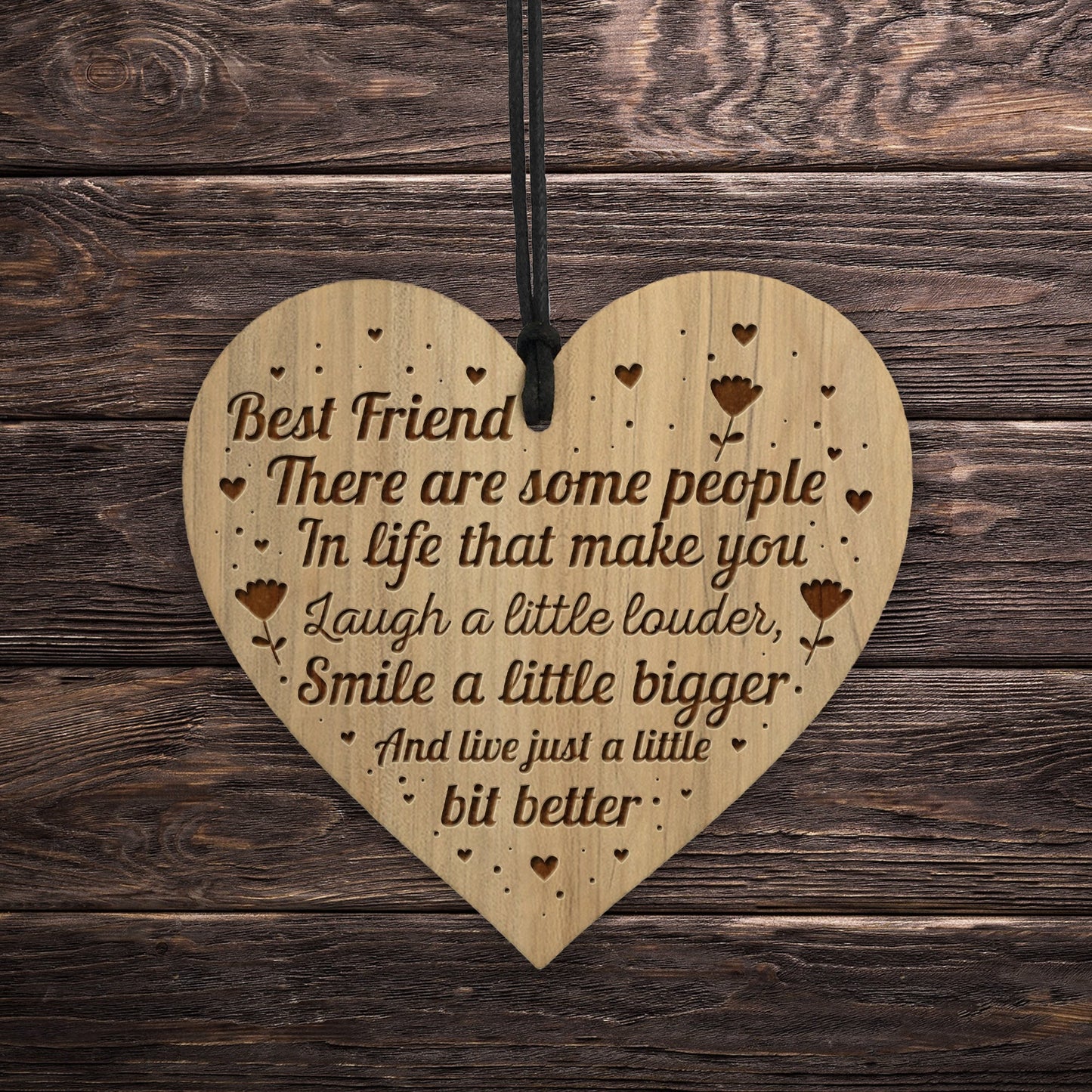 Best Friend Gift Idea Engraved Heart Friendship Sign Birthday