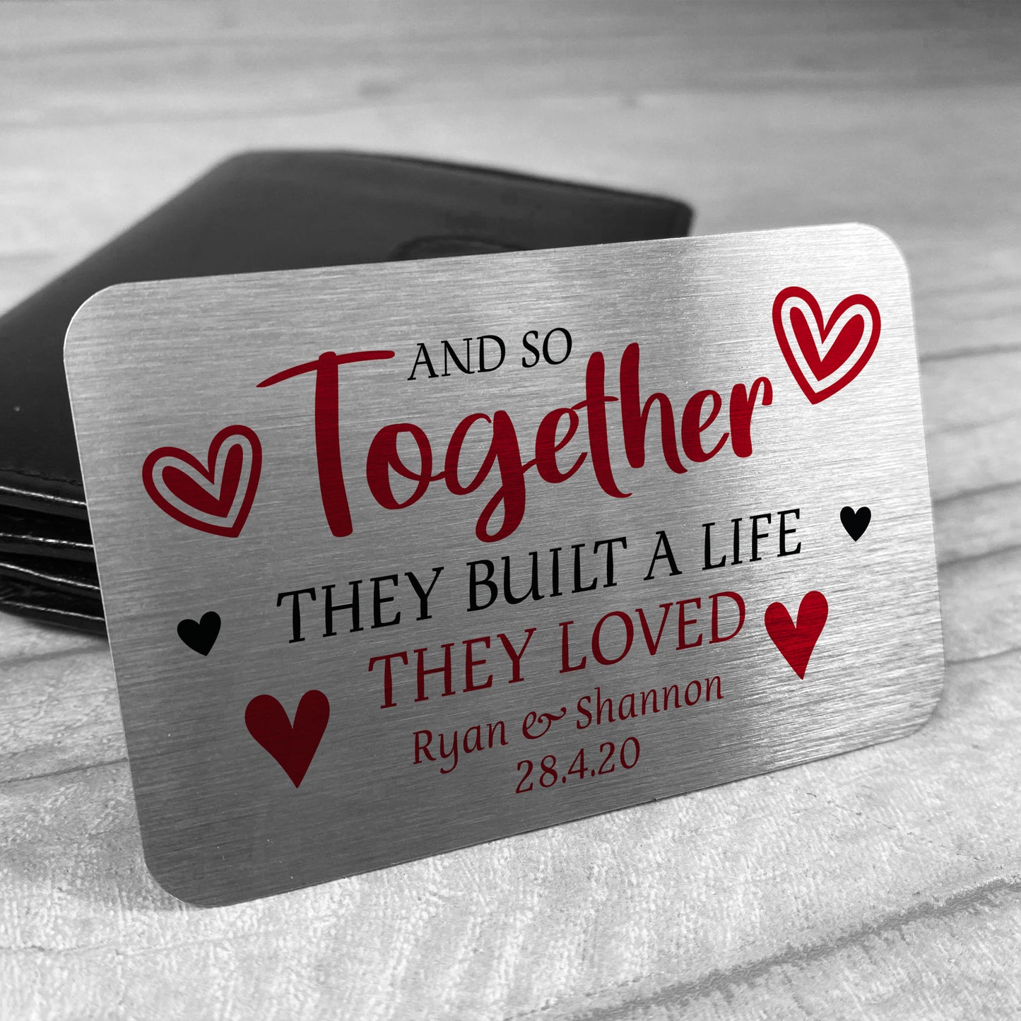 Anniversary Gifts For Him Her Personalised Wallet Insert
