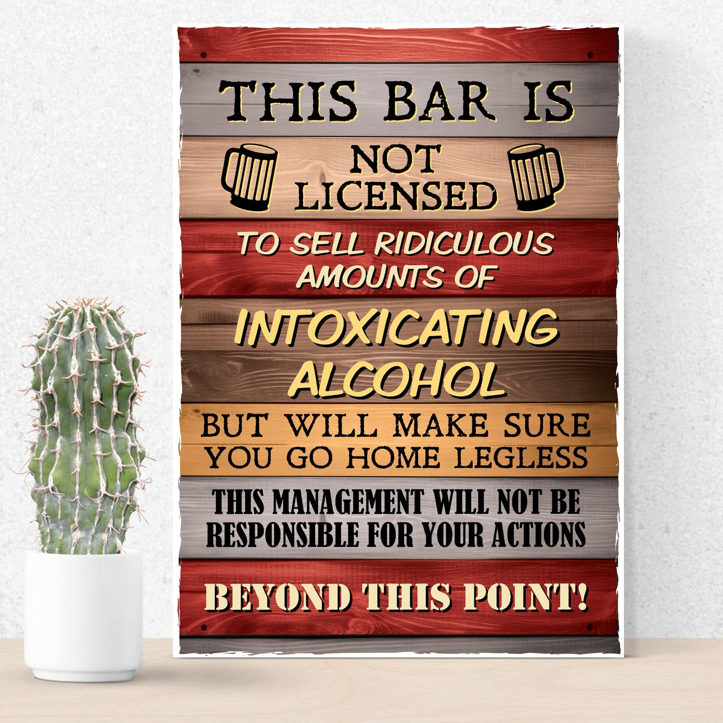 Bartender License Plaque Bar Signs For Home Pub Bar Garden