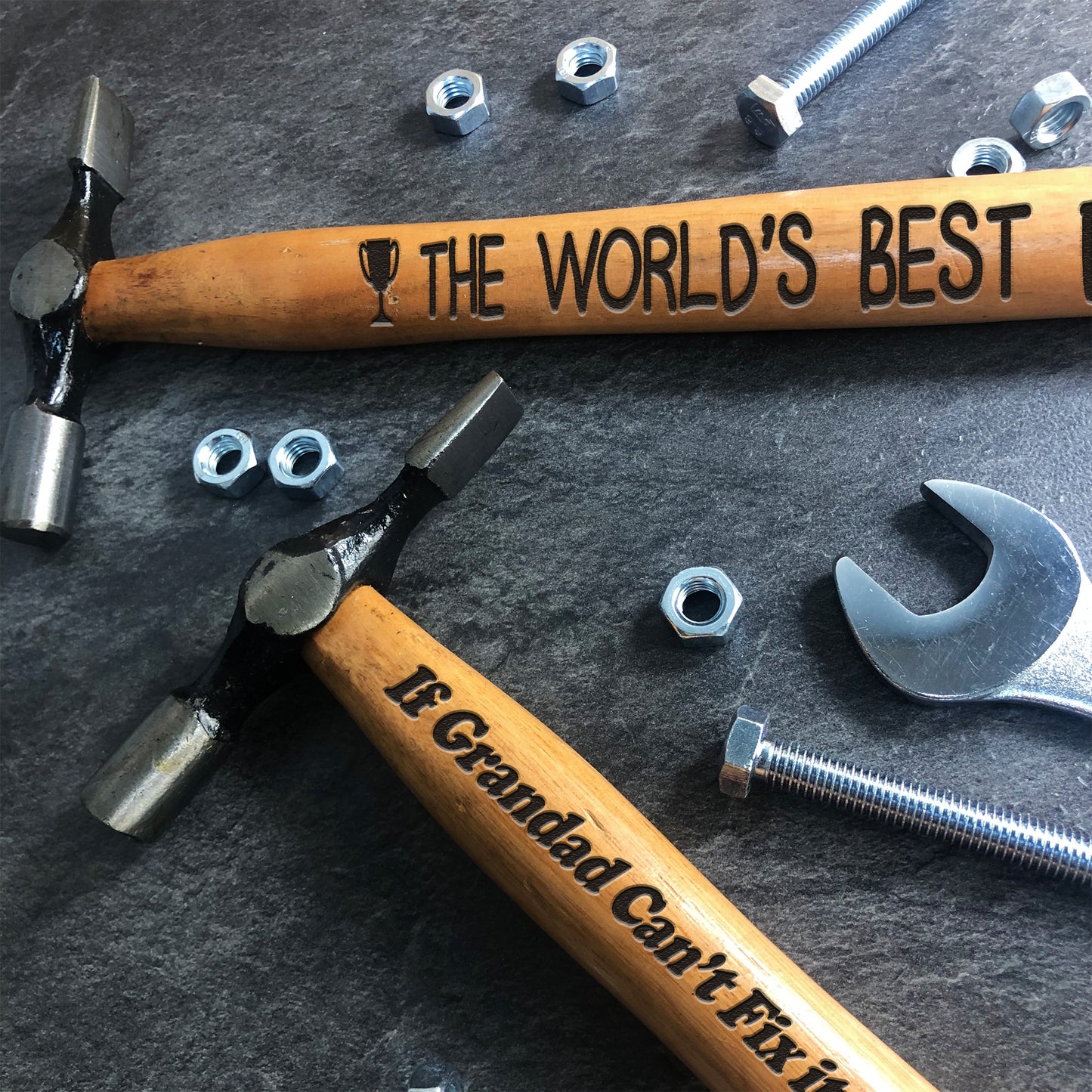 Worlds Best DAD Engraved Hammer Birthday Christmas Gifts