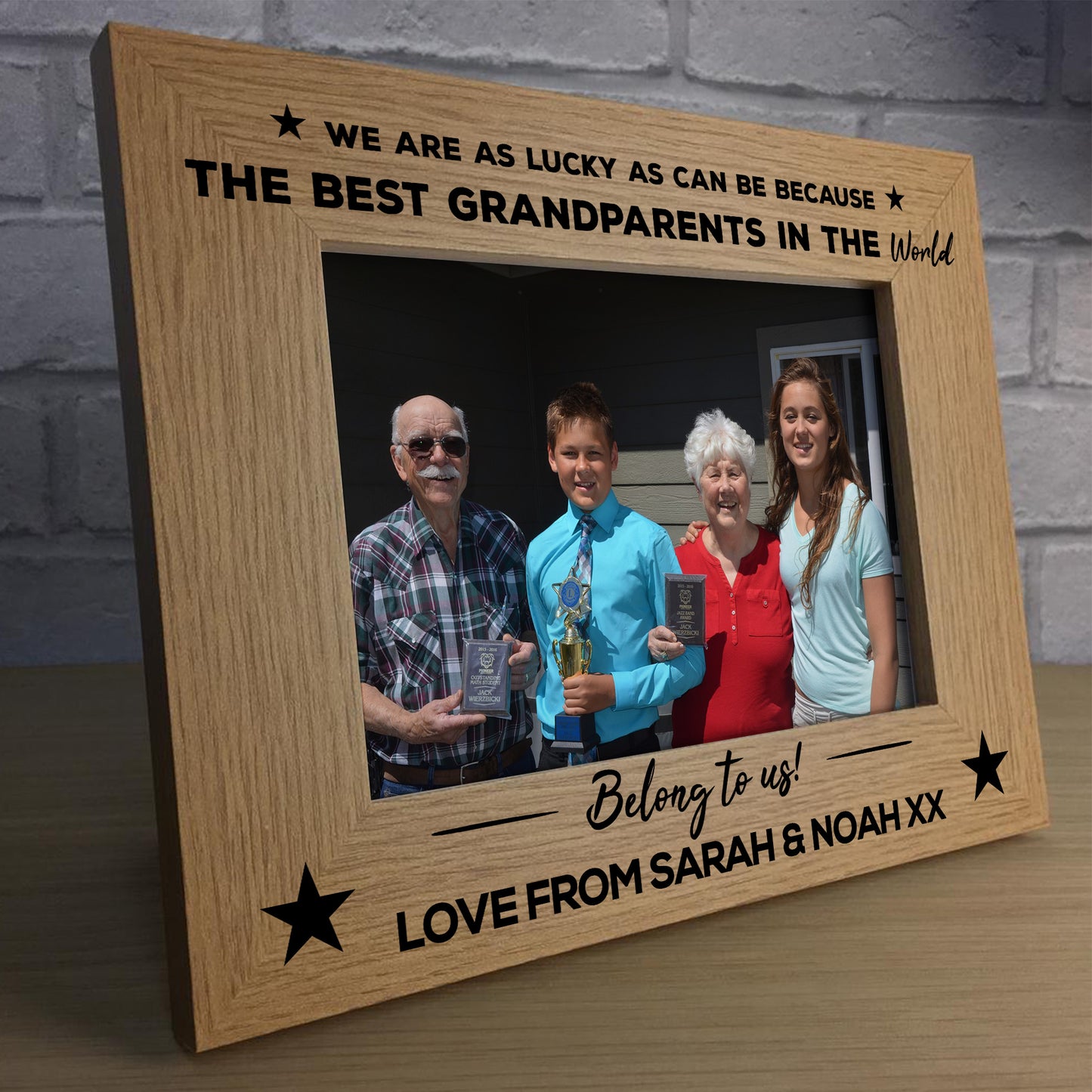 Grandparent Gifts Personalised Photo Frame Nan Grandad Grandma